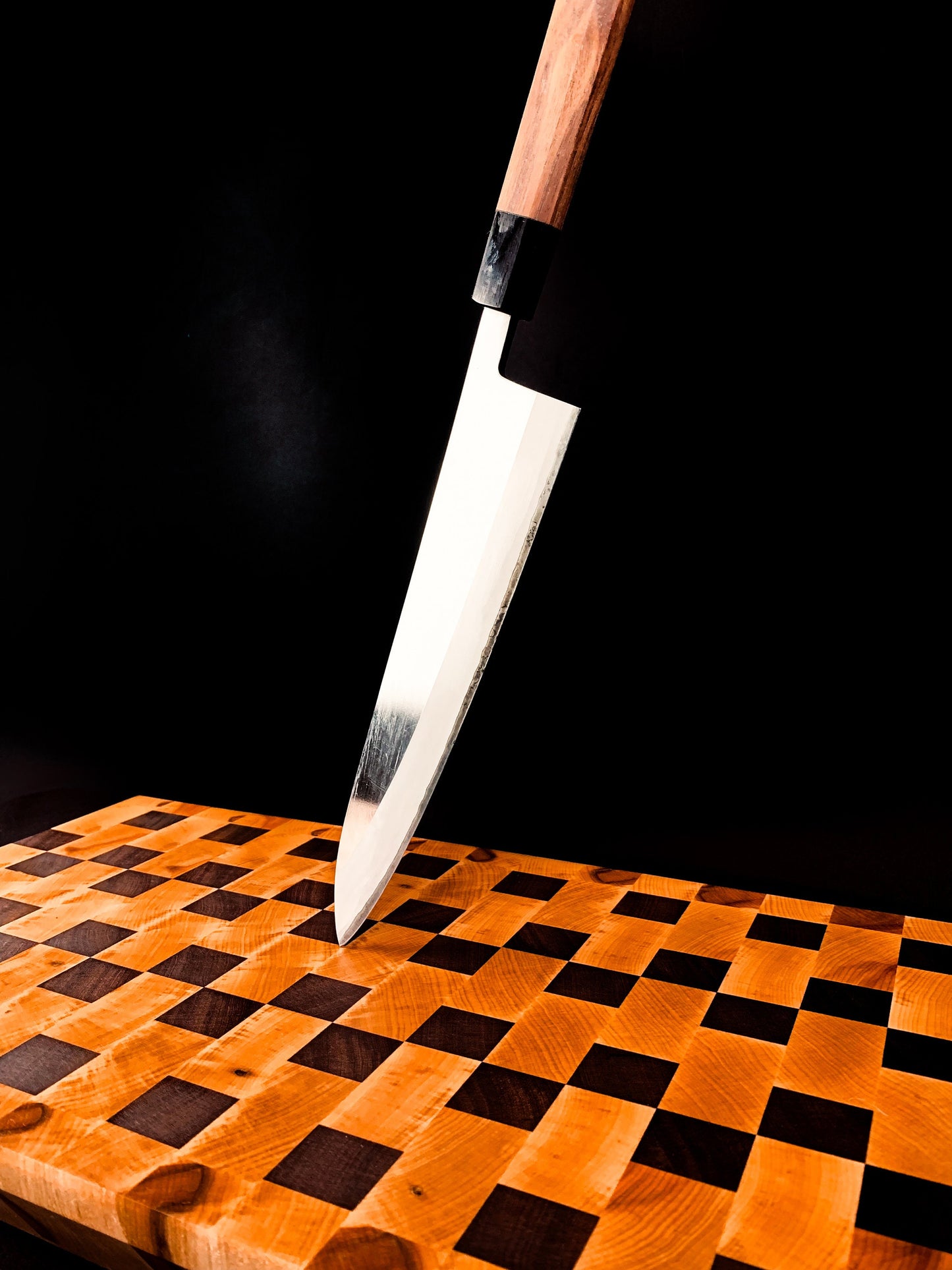 Luxury End Grain Maple and Walnut Cutting Board | Elegant End Grain Wood Butcher Block | Craftsman Wooden Chopping Block