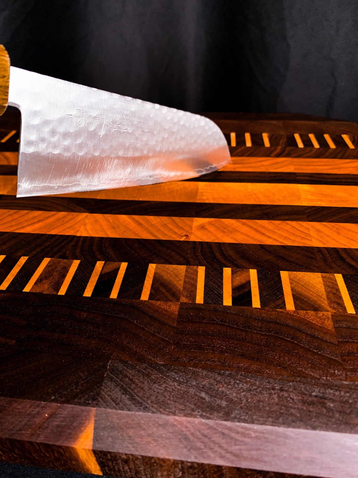 Luxury End Grain Cherry and Walnut Octagon Cutting Board | Elegant End Grain Wood Butcher Block | Craftsman Wooden Chopping Block