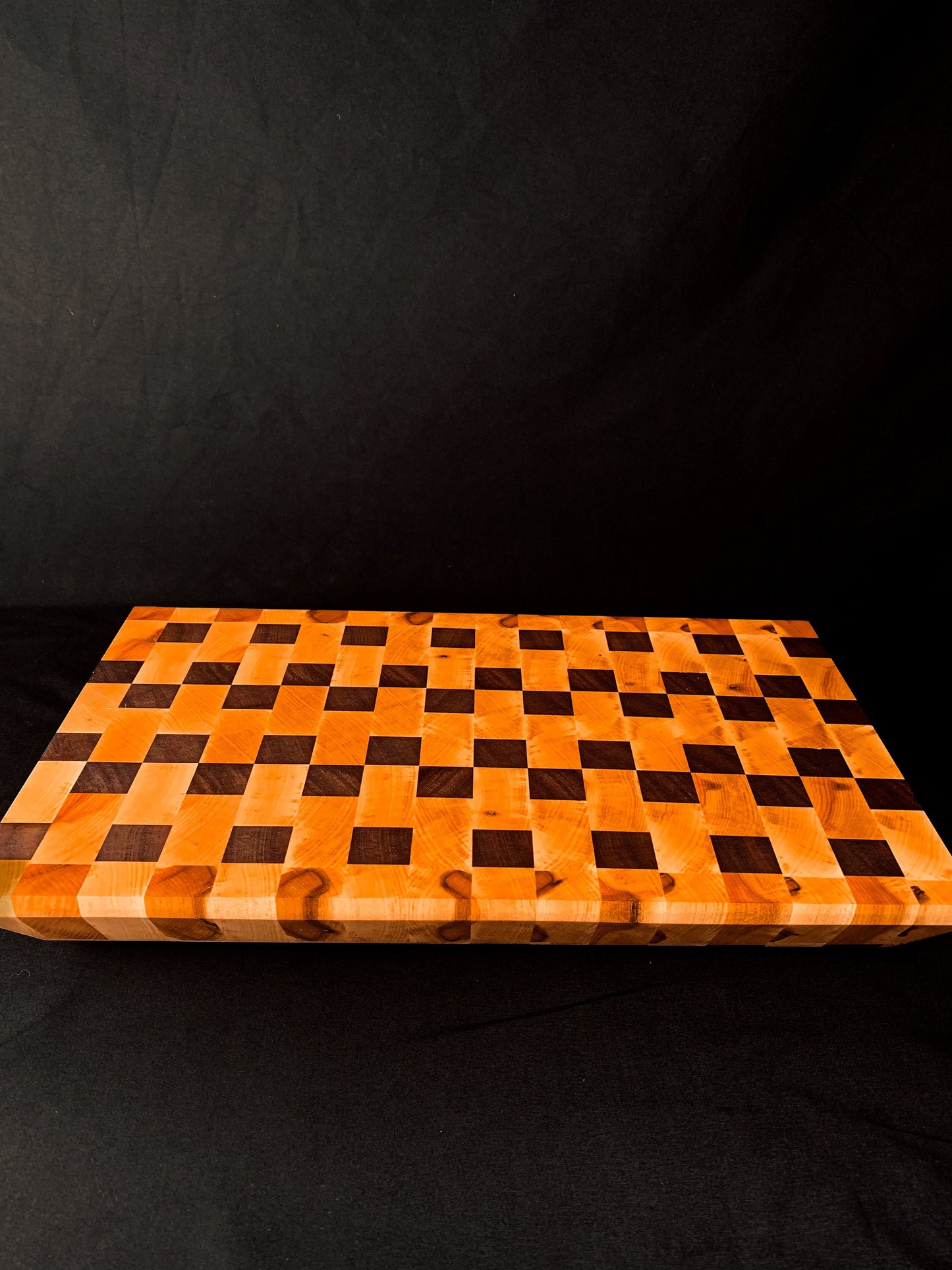 Luxury End Grain Maple and Walnut Cutting Board | Elegant End Grain Wood Butcher Block | Craftsman Wooden Chopping Block
