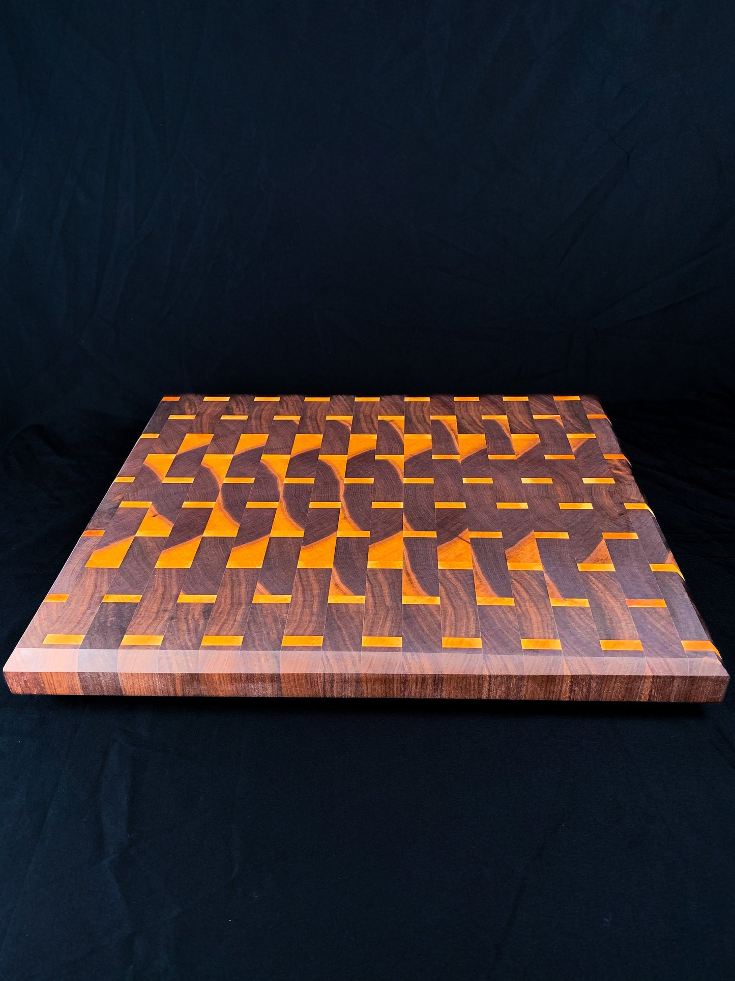 Luxury End Grain Walnut and Cherry Cutting Board | Elegant End Grain Wood Butcher Block | Craftsman Wooden Chopping Block