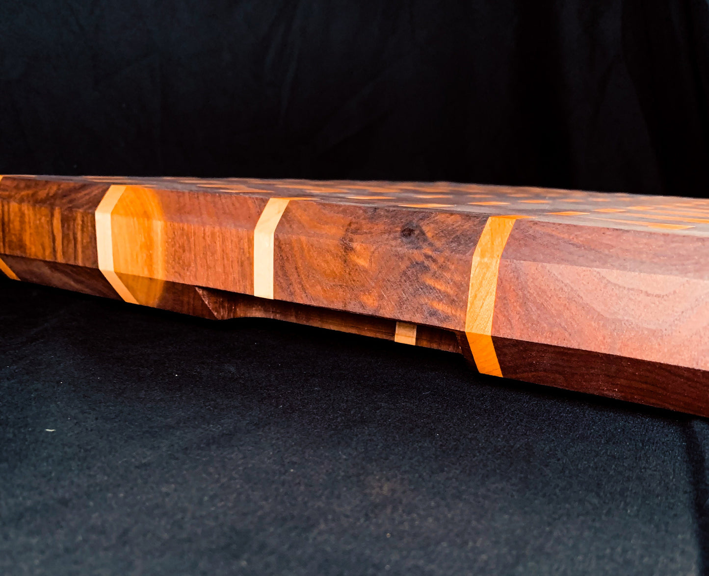 Luxury End Grain Walnut and Cherry Cutting Board | Elegant End Grain Wood Butcher Block | Craftsman Wooden Chopping Block