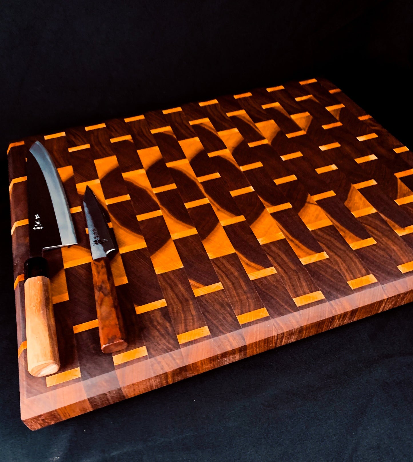 Chef's Choice Mystery Cutting Board | Mystery Cutting Board | Custom Design Chopping Block | Elegant End Grain Wood Butcher Block
