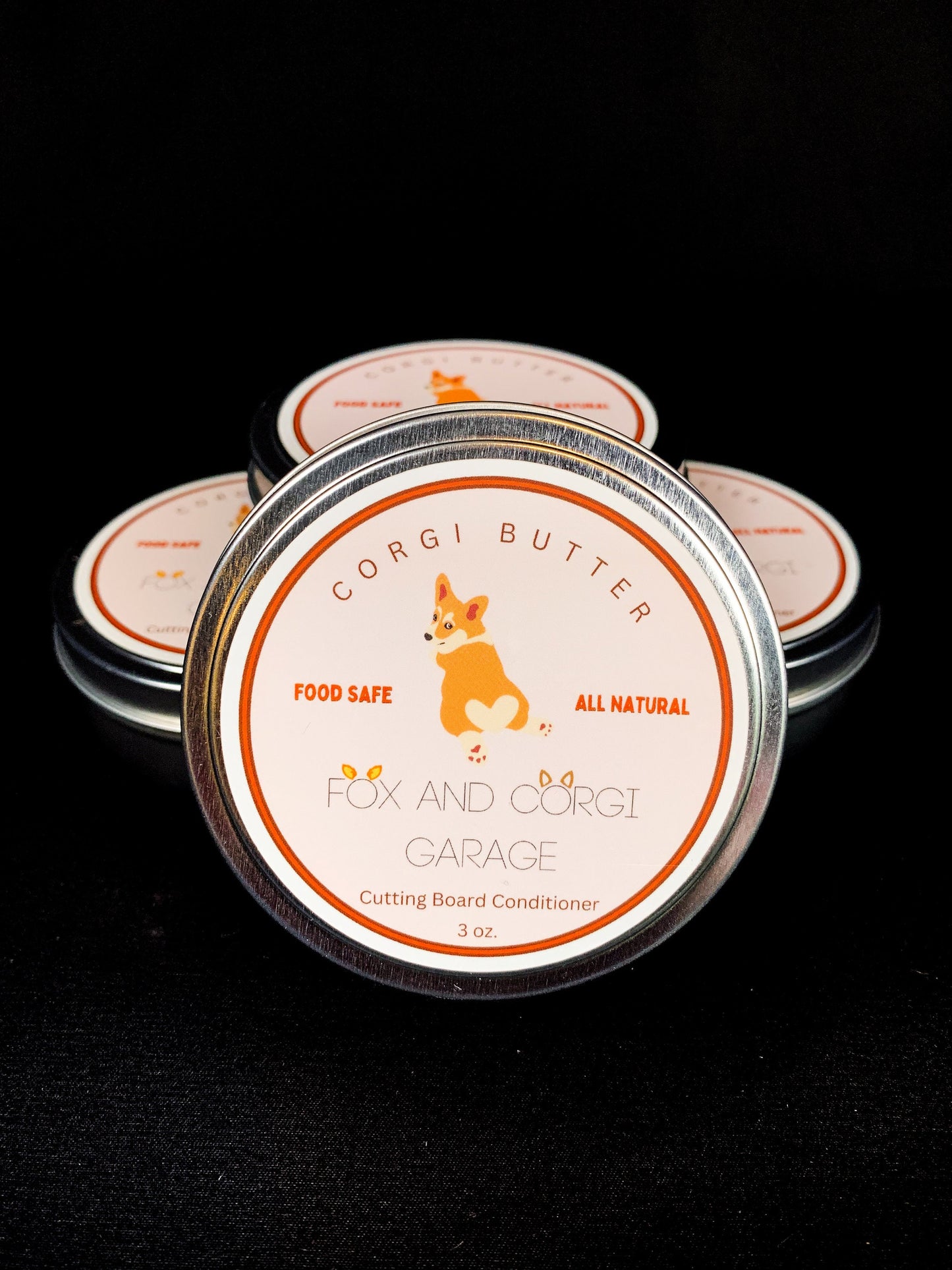 Corgi Butter Cutting Board Conditioner | Cutting Board Wax | Charcuterie Board Mineral Oil and Beeswax | 3oz. | Food Safe | All Natural |